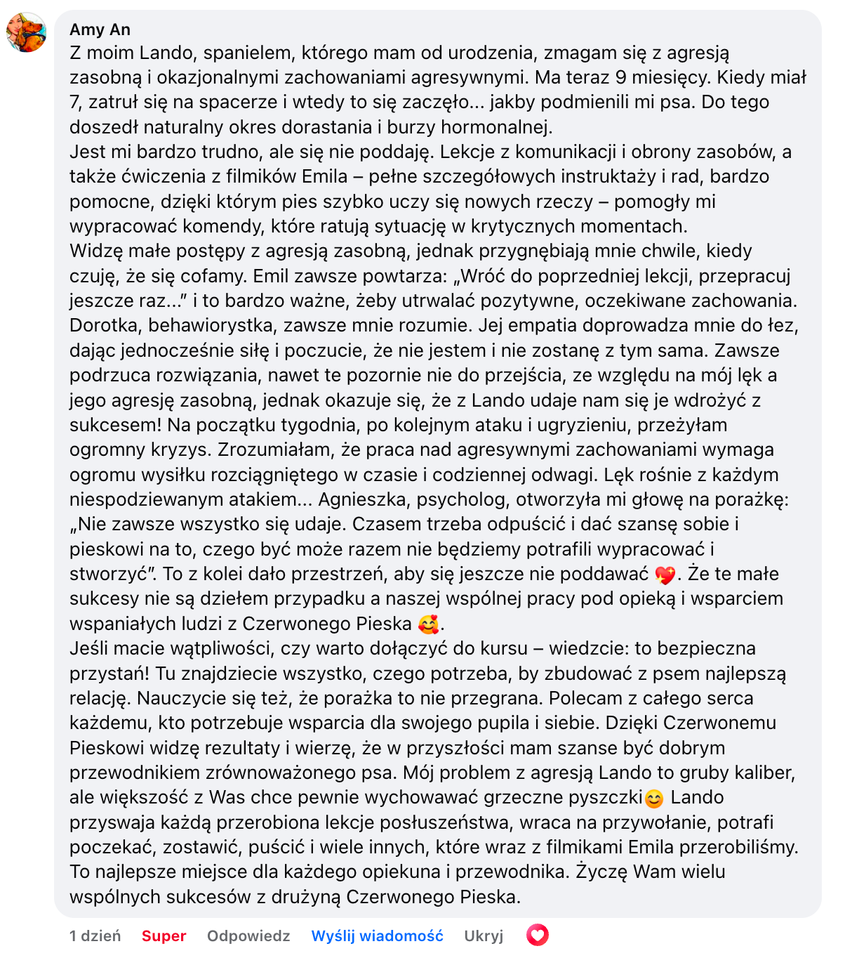 Monosnap (9) Czerwony piesek - Tutaj możesz dodać swoją opinię o kursie... _ Facebook 2026-02-07 12-48-30
