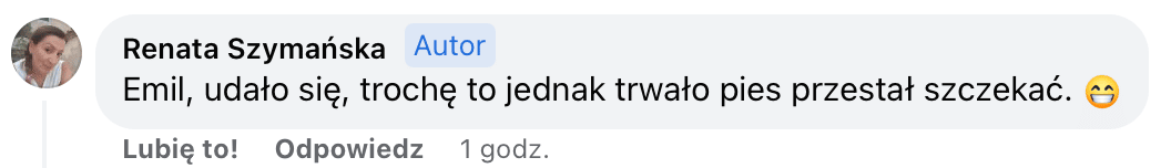 Posłuszny Pies w 50 dni | Witam. Skarpeta ma już 6 miesięcy | Facebook 2022-12-11 16-47-00